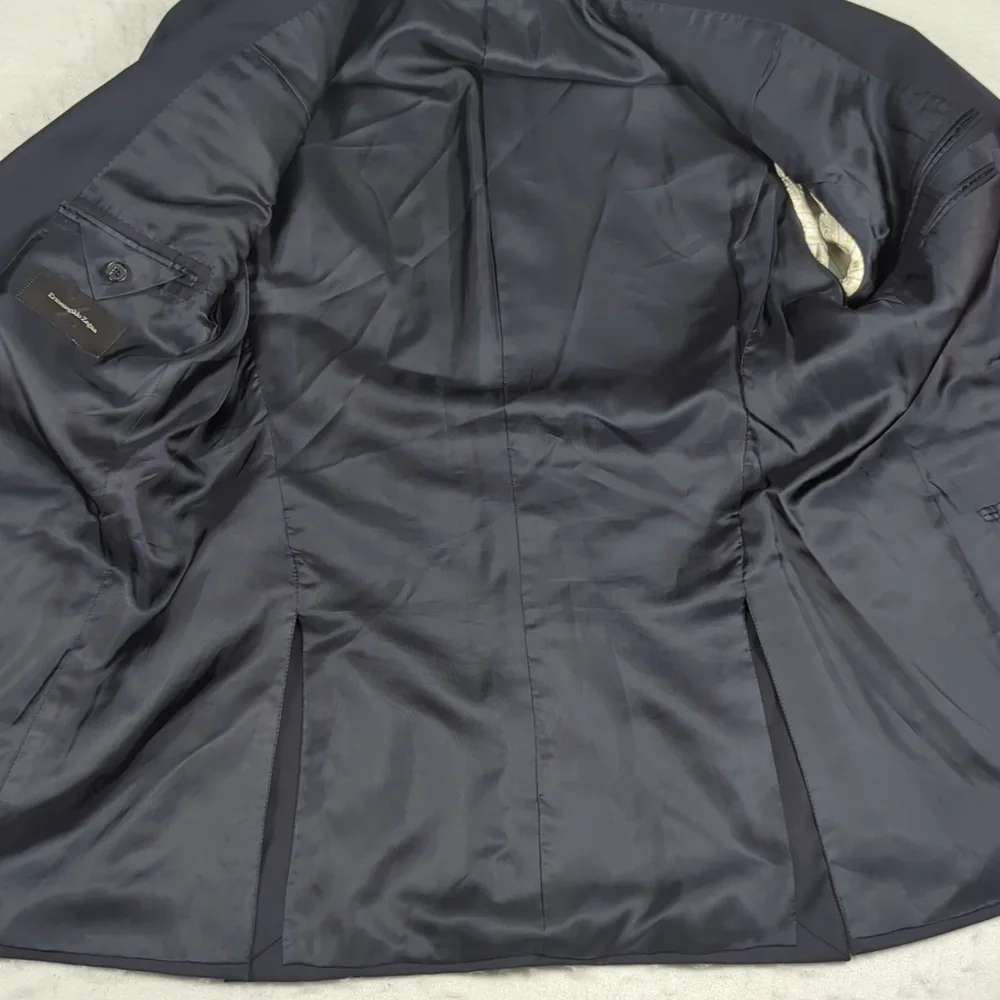 Ermenegildo Zegna Roma‎ Wool Metal Button Double Vented Mens Sport Coat 54 L